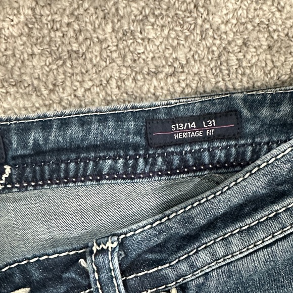 Vigoss Women's Embellished Blue Jeans S13/14 L31 Heritage Fit Boot Cut - Picture 3 of 9